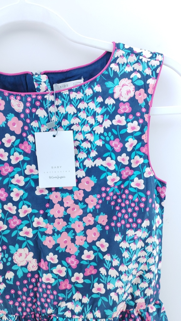VESTIDO MULTICOLOR FLOREADO EL CORTE INGLÉS T:14