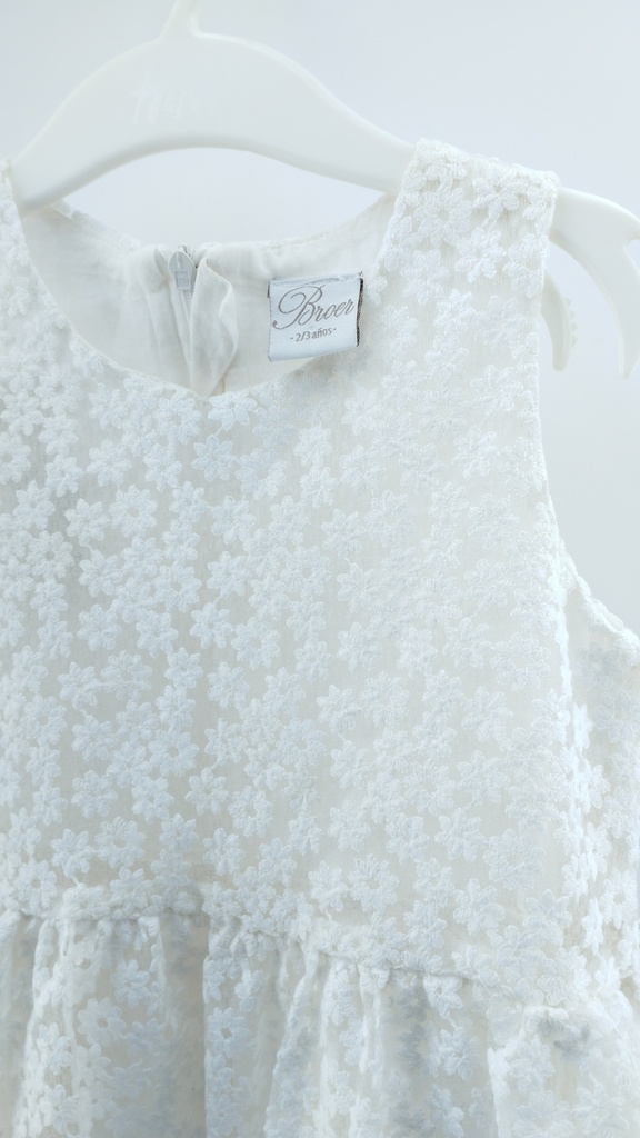 VESTIDO BLANCO BROER T: 2-3 años