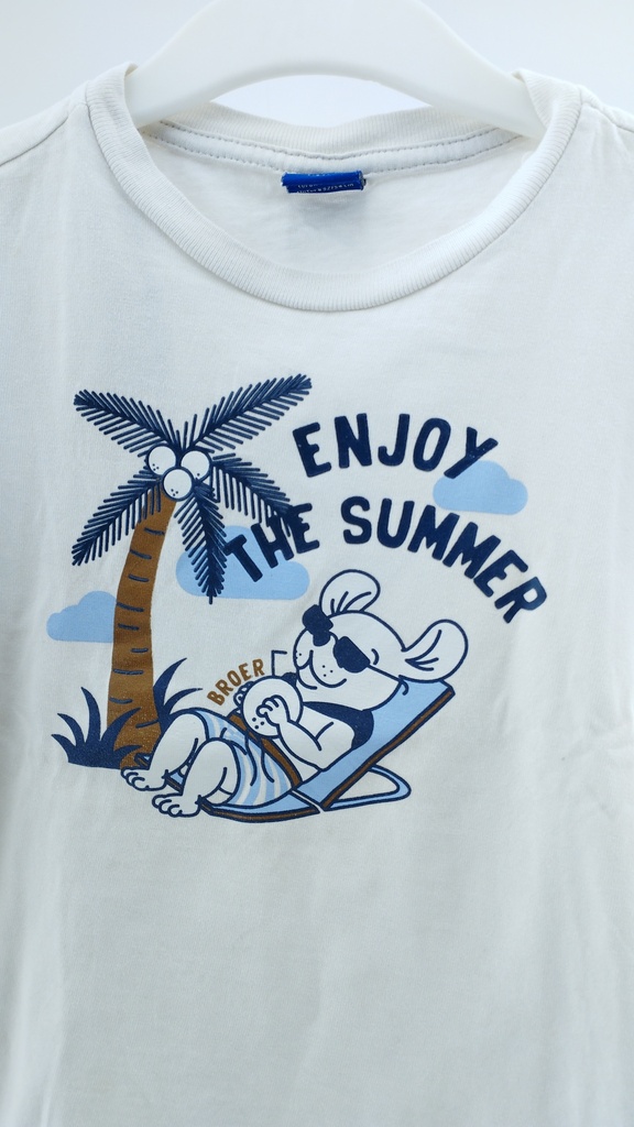 REMERA BLANCA BROER T: 3-4 años