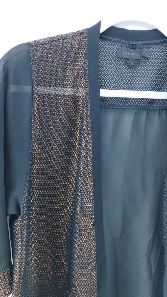 SACO NEGRO CALADO VITAMINA T:40