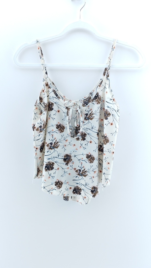 MUSCULOSA BEIGE FLORES CLASIC T:XL