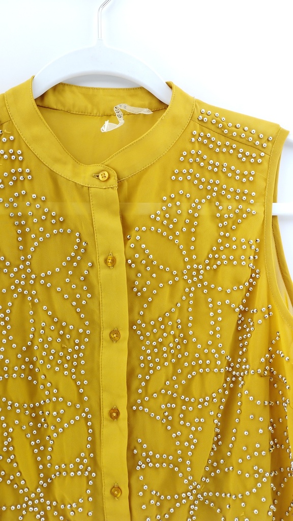 CAMISA MOSTAZA PERLAS GUESS T:L