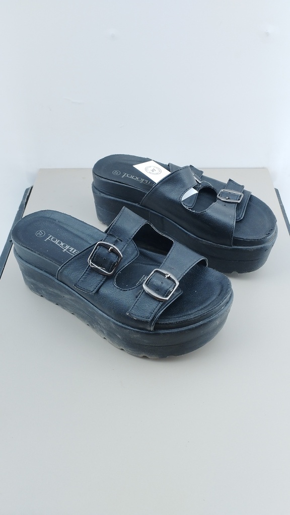 SANDALIAS NEGRAS TODO PIEL T:37