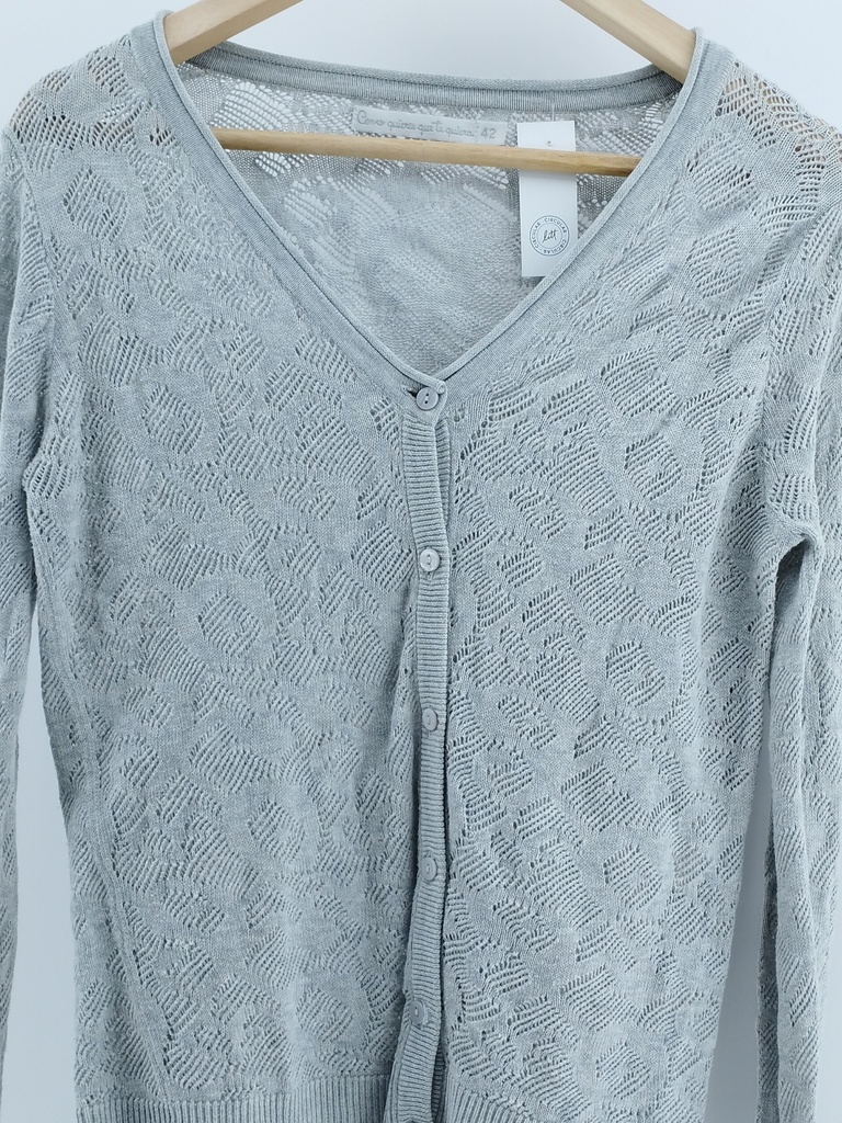 CARDIGAN GRIS COMO QUIERES T:42