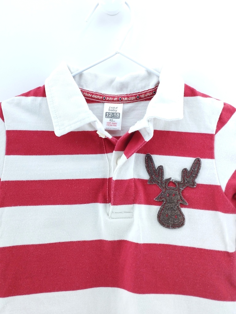 REMERA BLANCO ROJO ZARA BABY T:1