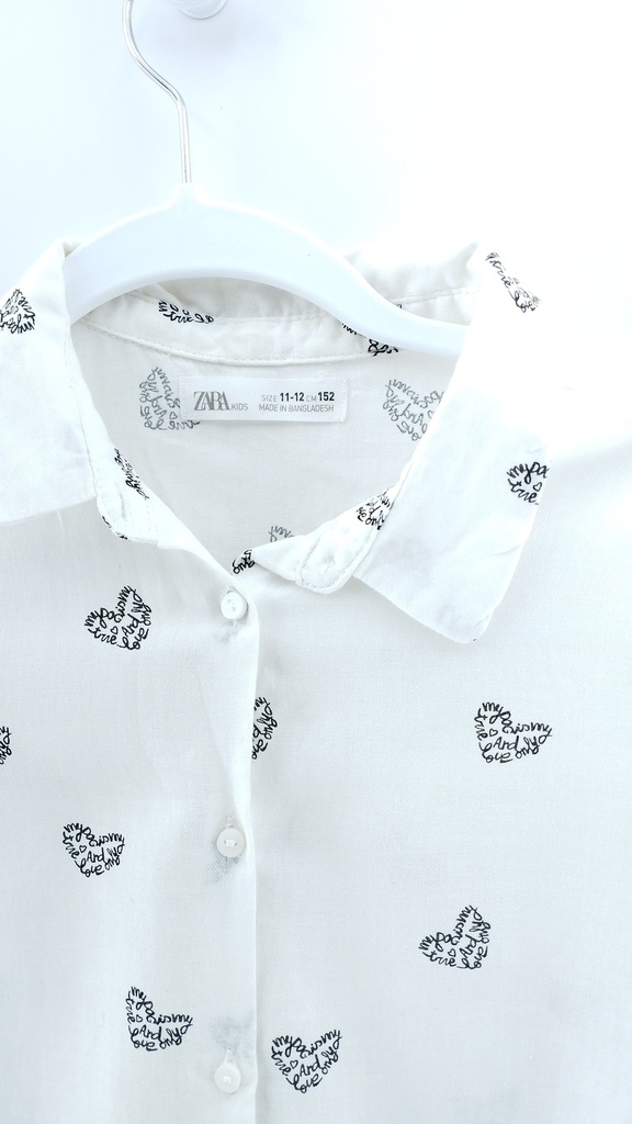 CAMISA BLANCA ZARA KIDS T:12