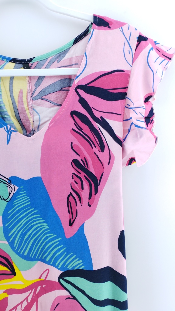 VESTIDO MULTICOLOR FLOREADO T:L
