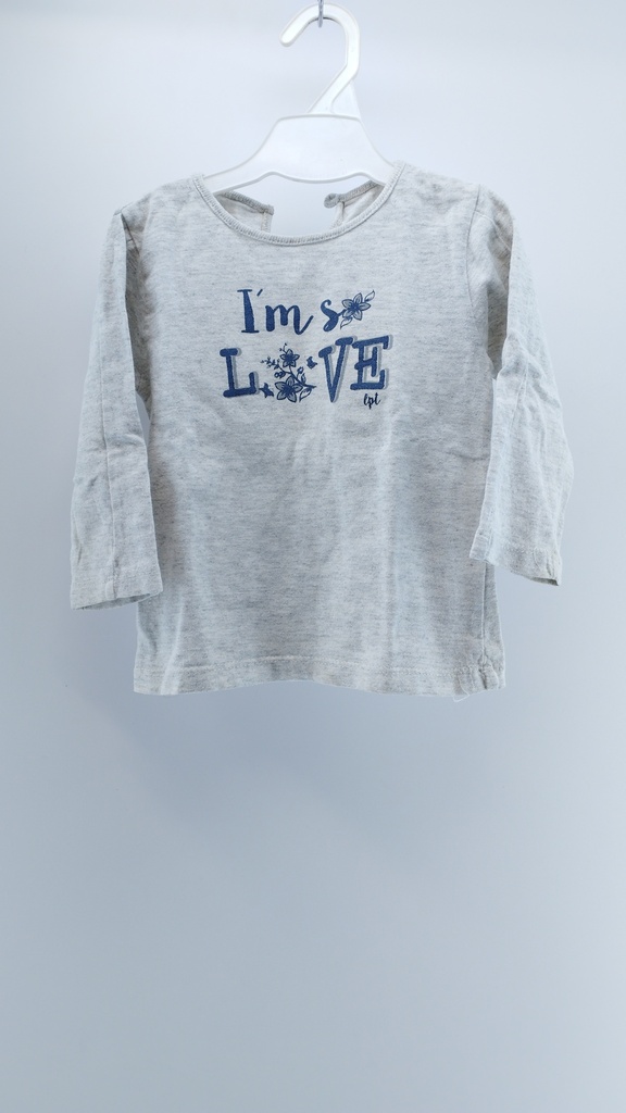 REMERA GRIS LE PUPEET T:9-15 meses