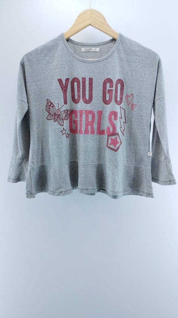 REMERA ROSA GRIS WANAMA T:10