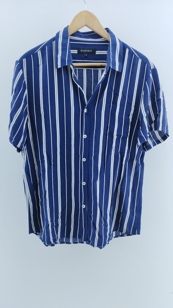 CAMISA AZUL BASEMENT T:L