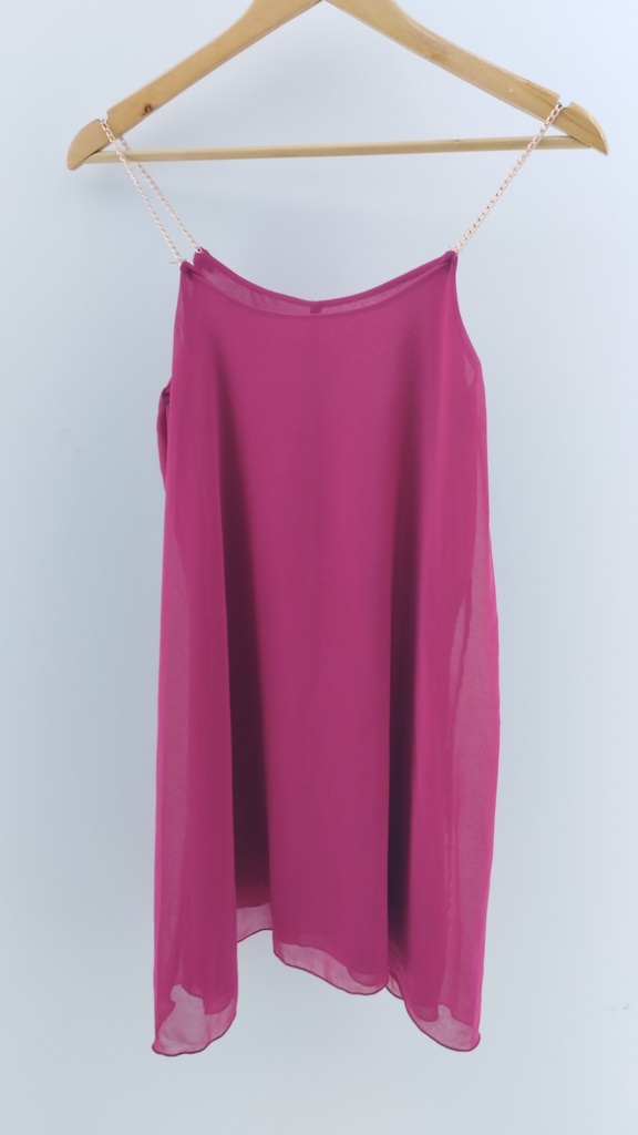 VESTIDO MAGENTA ROSA T:L