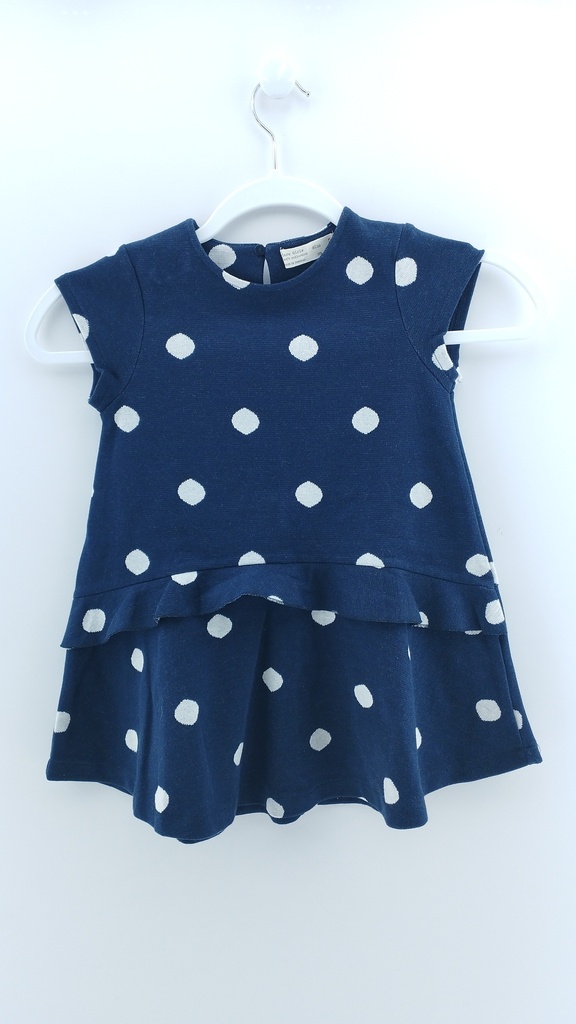 VESTIDO AZUL BLANCO ZARA KIDS T:5