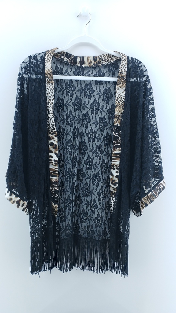 KIMONO NEGRO AZUL T:XL