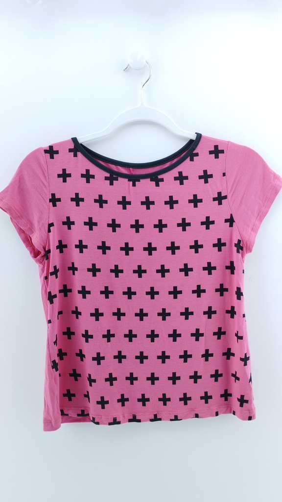 REMERA ROSA NEGRO T:2