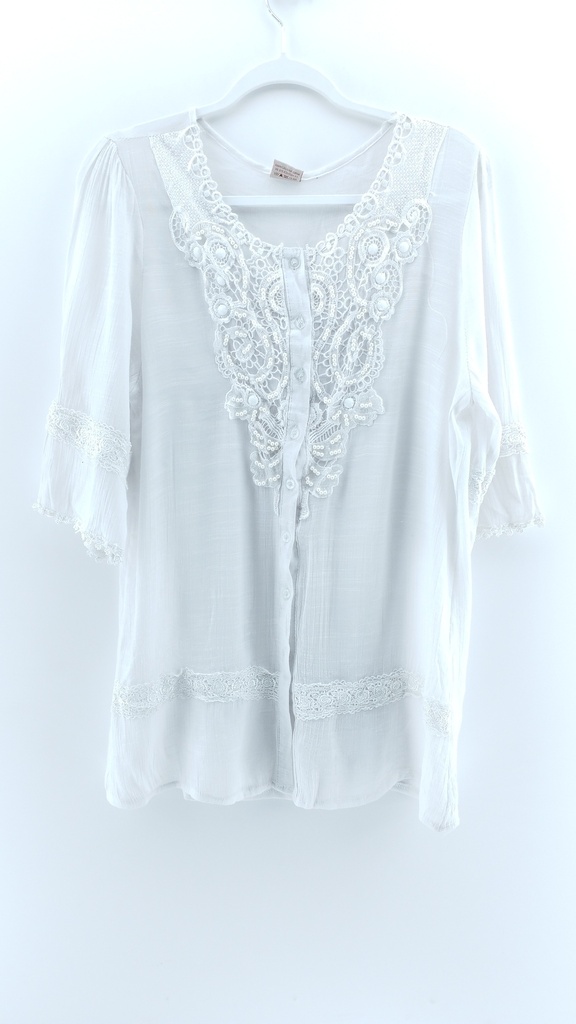 BLUSA BLANCO CRUDO T:L