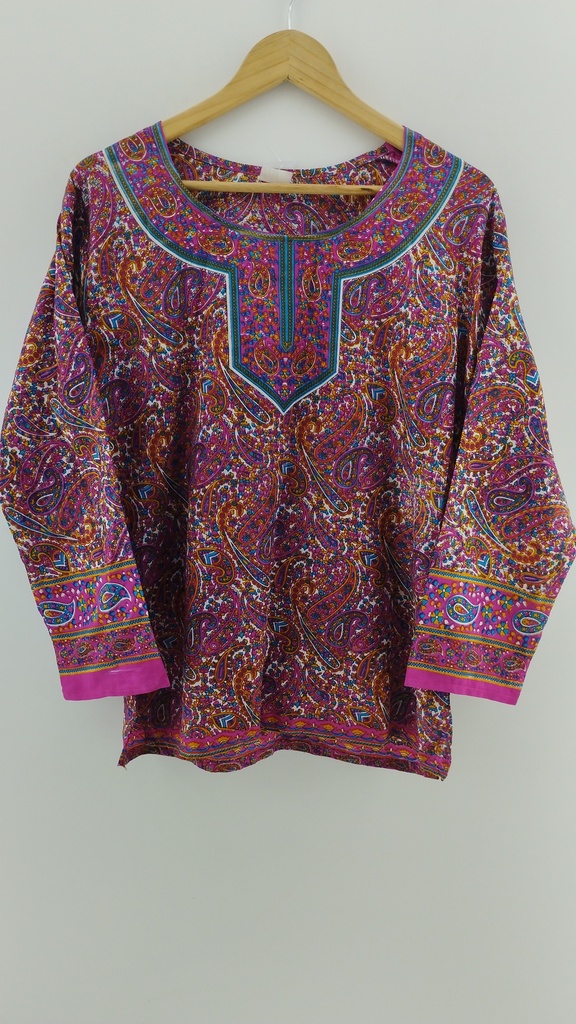 Blusa rosa estilo hindú T:M