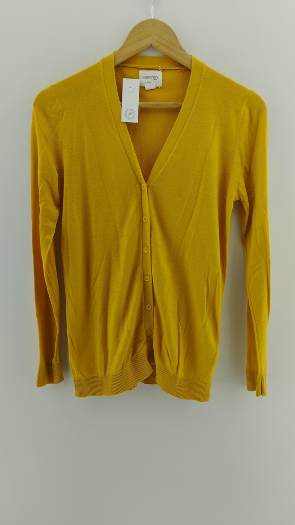 Cardigan amarillo UNIVERSITY T:S