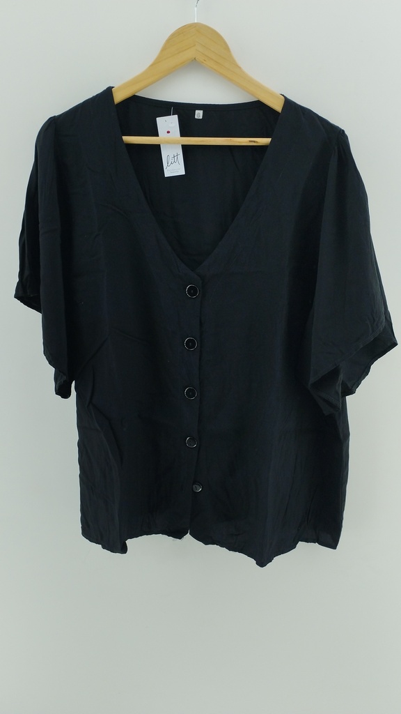 Camisa negra mangas cortas T:L
