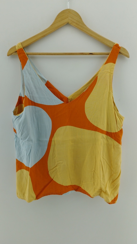 Musculosa diseño abstracto amarilla T:L