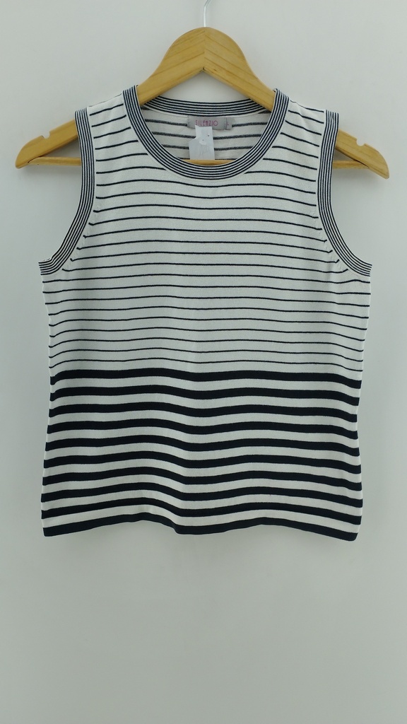 Musculosa blanca rayada SILENZIO T:L
