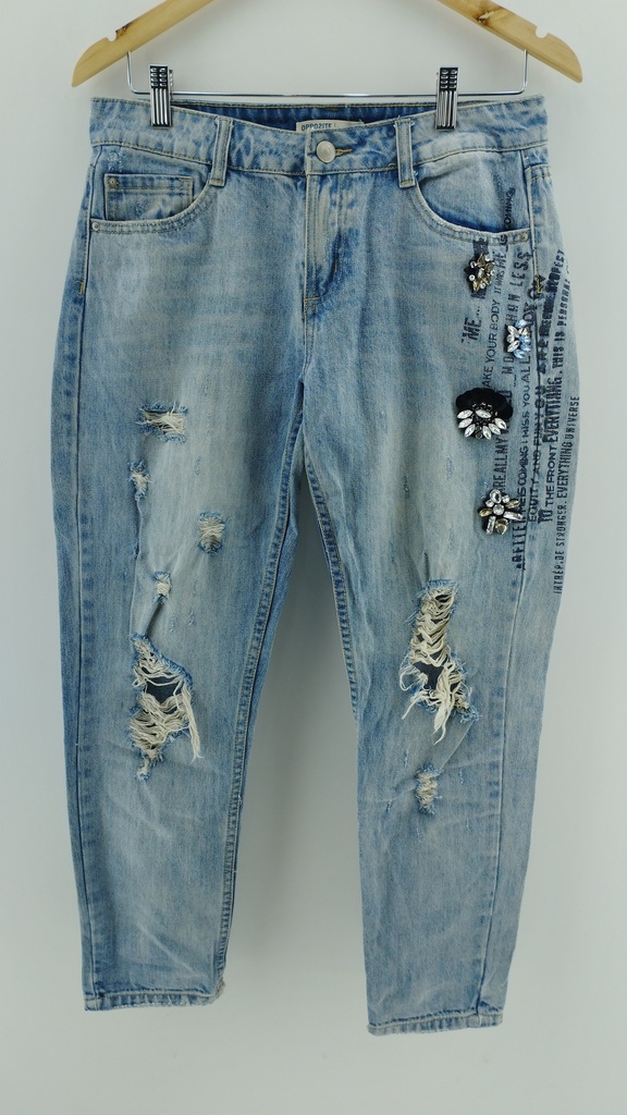 Jean apliques plateados OPPOSITE T:40