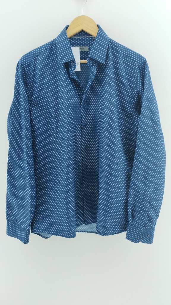 Camisa azul rombos blancos FUREST T:40