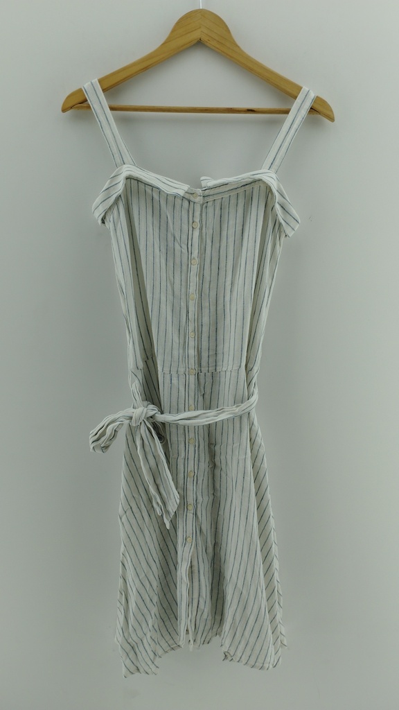 Vestido blanco rayas verticales TED BODIN T:42