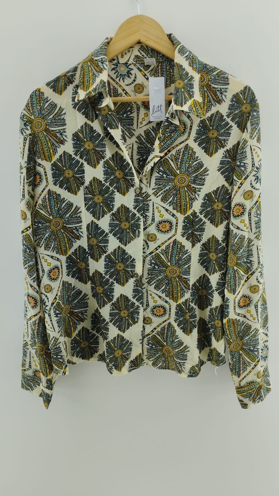 Camisa blanca diseño étnico  T:5