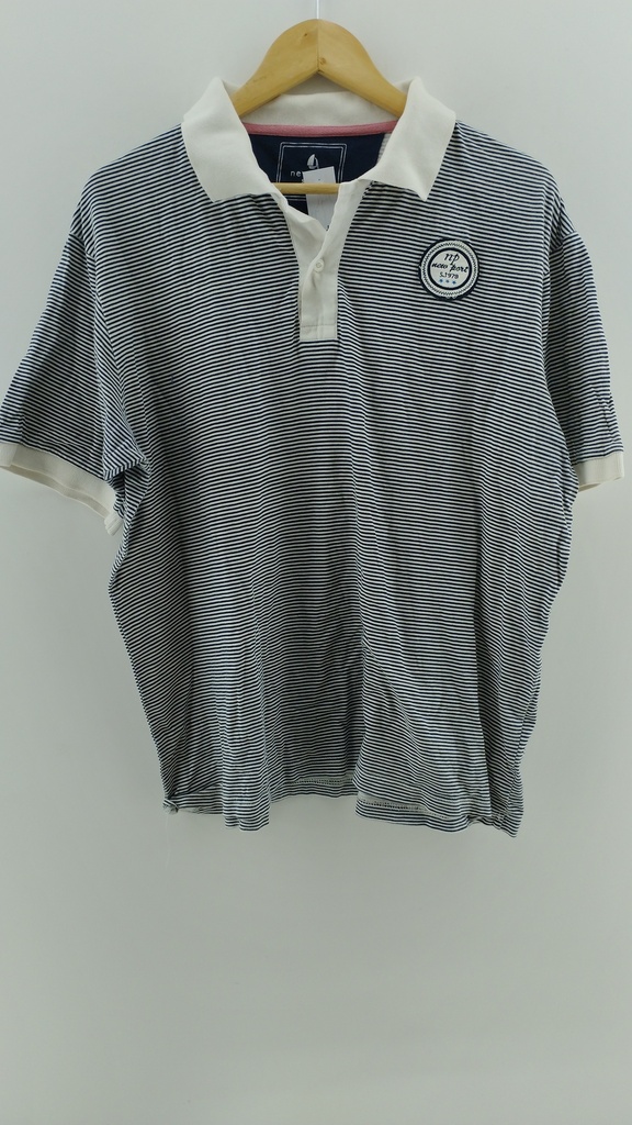 Remera rayada blanca y azul NEWPORT T:XL