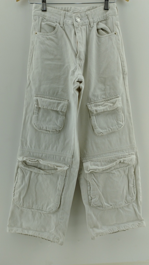 Jeans blanco bolsillos delanteros T:24
