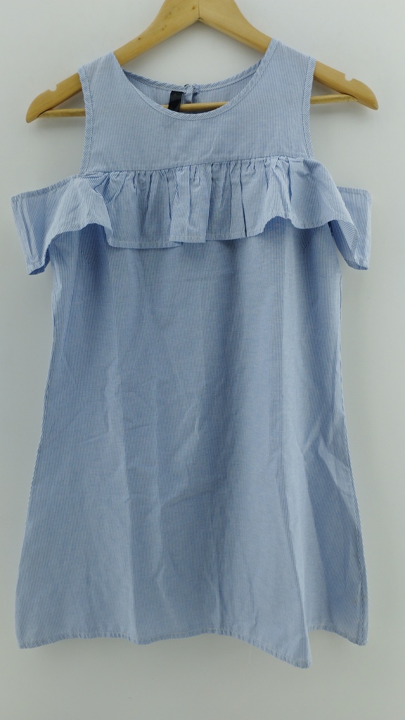 Vestido rayas verticales blanco y azul PROTOCOLO T:M