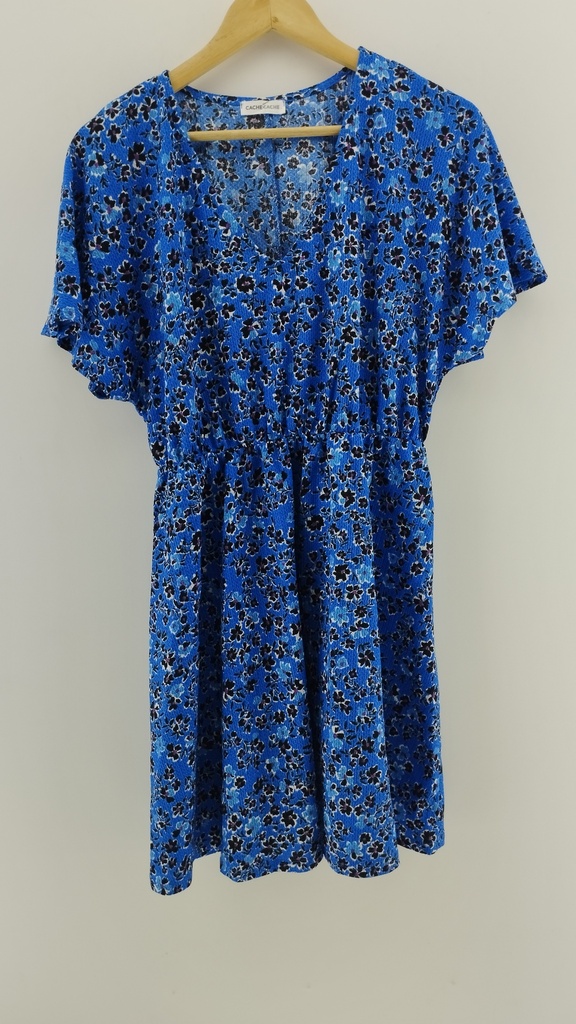 Vestido azul con flores CACHE CACHE T:M