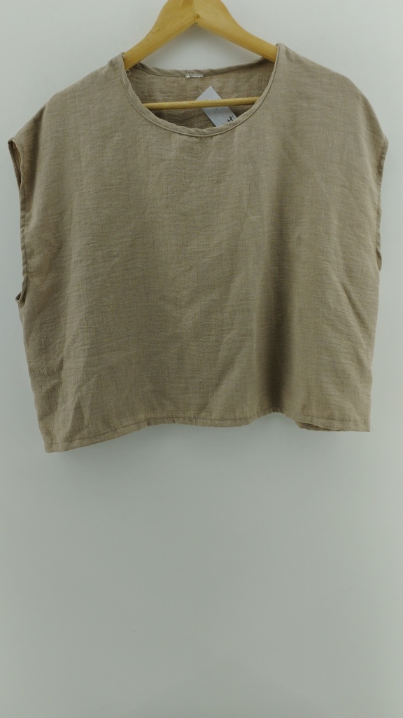 Remera beige sin mangas T:3