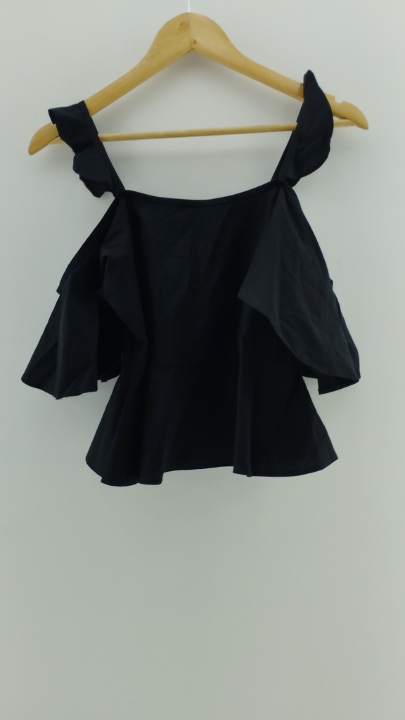 Blusa negra vuelos INVERSA T:S