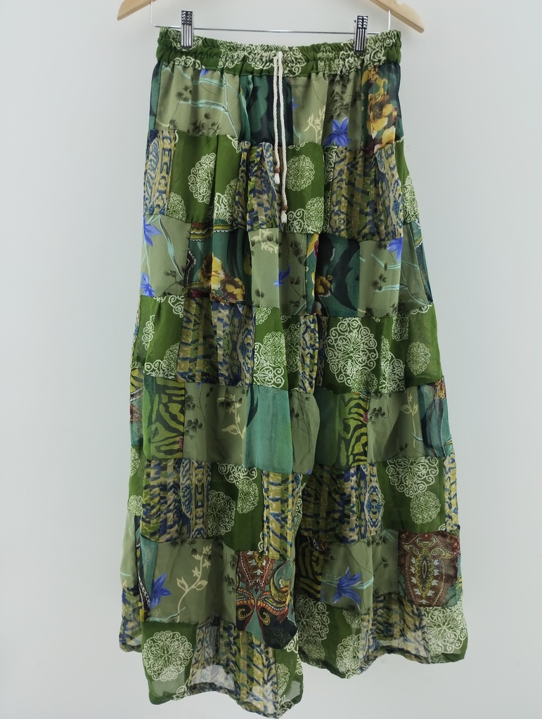 Falda verde floral H.H.G. T:3