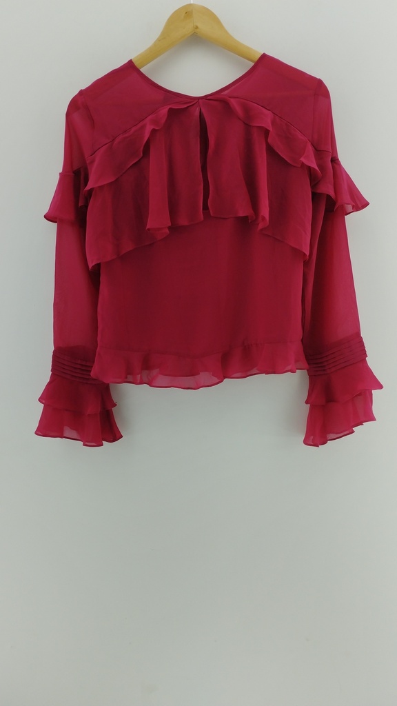 Blusa magenta translucida vuelos AMARYLLIS T:XS