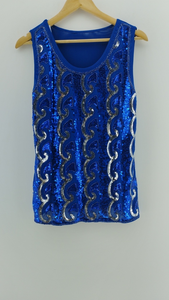 Blusa azul lentejuela T:L