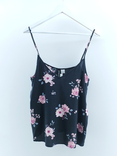 [1153-18] MUSCULOSA NEGRA FLORES H&M T:42