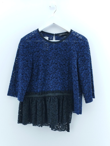 [1299-1] BLUSA ZARA ENCAJE T:XS