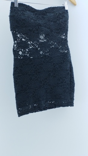 [1312-8] VESTIDO ENCAJE STRAPLESS