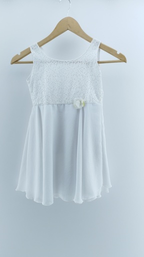 [1334-3] VESTIDO LELEFANTINO BLANCO T:6