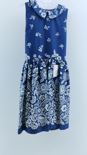 [1437-44] VESTIDO LUNA SOL AZUL FLOREADO T:12