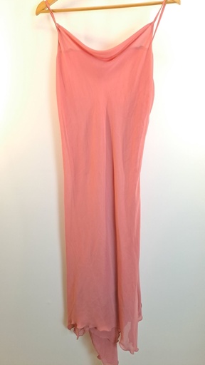 [1518-27] VESTIDO ROSA LARGO T:M