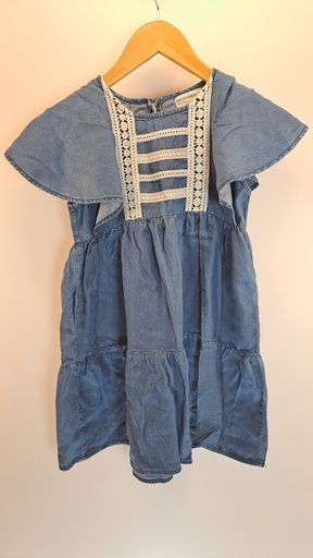[1722-4] VESTIDO ZARA DENIM VOLADOS T 1AÑO
