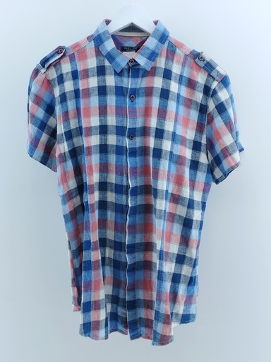 [1788-5] CAMISA CUADROS ZARA MAN T:XL