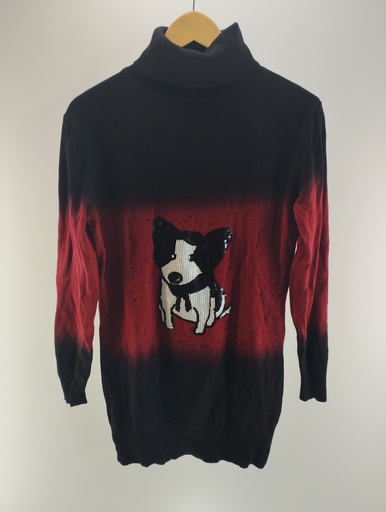 [P01638-08] POLERA LENTEJUELAS PERRO T:U