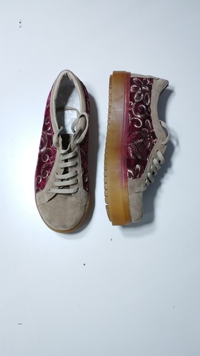 [P01810-09] ZAPATILLAS PLATEADO T:36