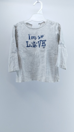 [P01898-10] REMERA GRIS LE PUPEET T:9-15 meses