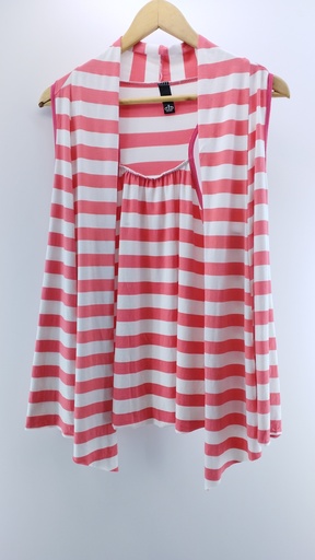 [P02036-01] CHALECO BLANCO ROJO T:L