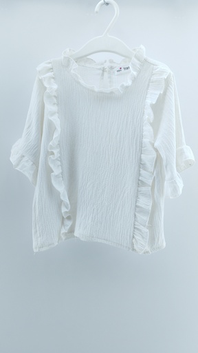 [P02239-02] BLUSA BLANCA Mini tramps T:8